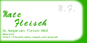 mate fleisch business card